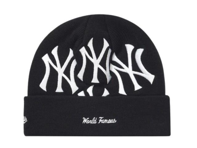 Supreme Supreme New York Yankees New Era Box Logo Beanie Black - view 2
