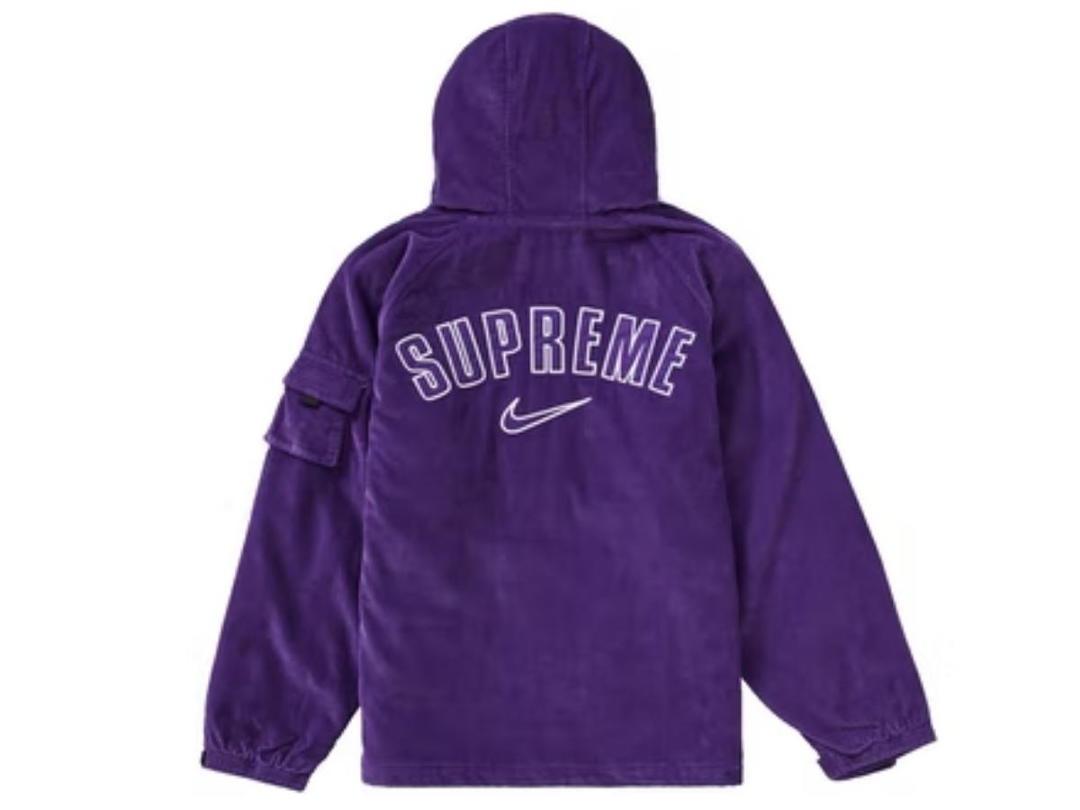 Supreme Supreme Nike Arc Corduroy Hooded Jacket Purple