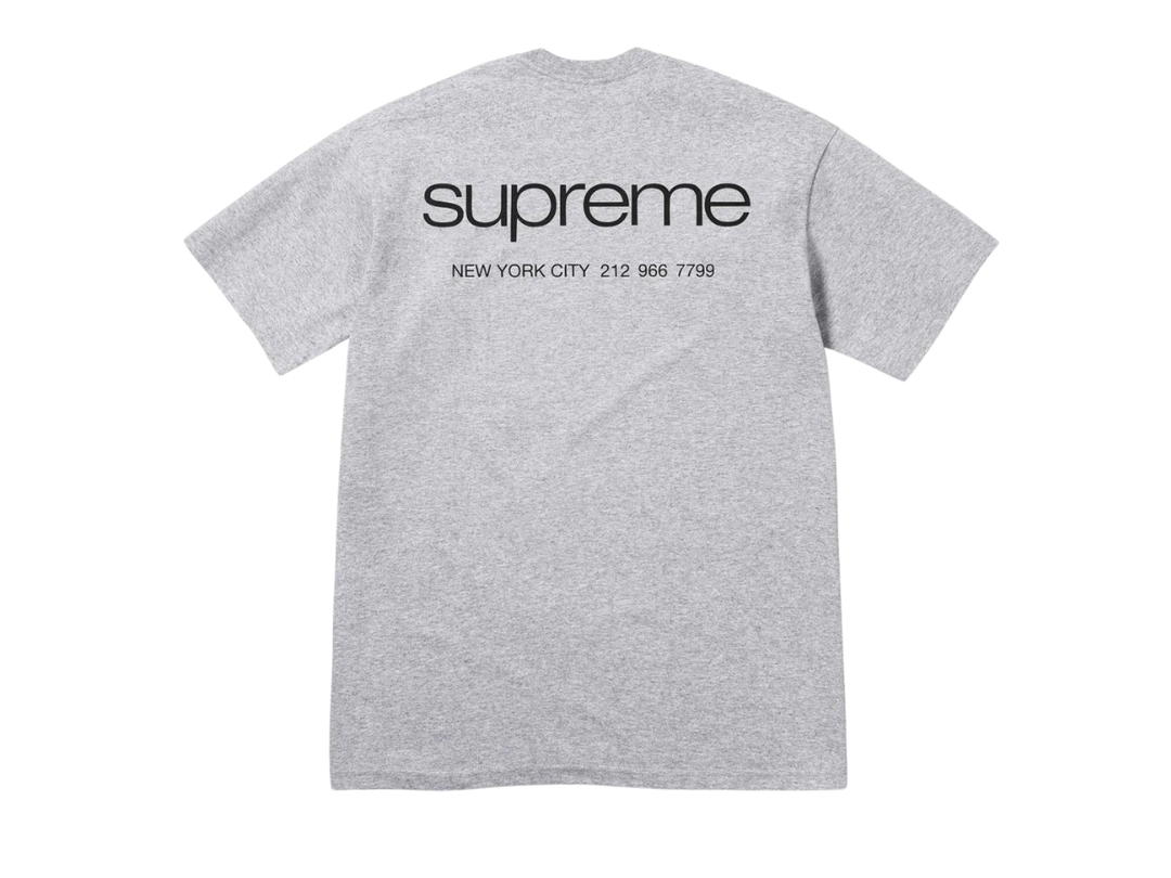 Supreme Supreme NYC Tee Heather Grey (FW23)