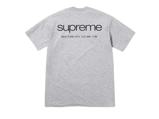 Supreme Supreme NYC Tee Heather Grey (FW23) - view 1
