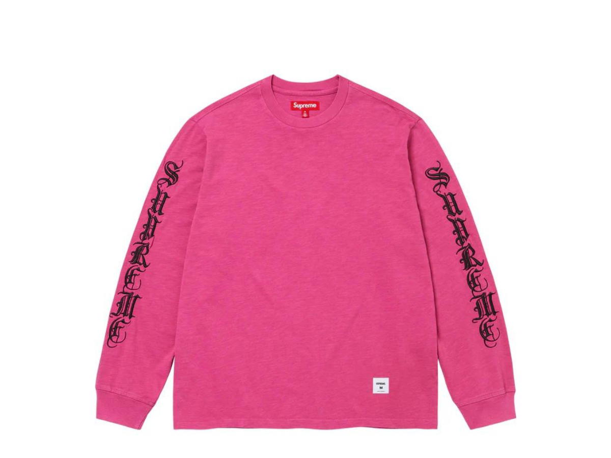 Supreme Supreme Old English L/S Top Magenta (FW24)