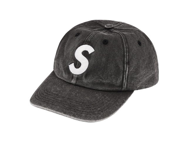 Supreme Supreme Pigment Canvas S Logo 6-Panel Cap Black - view 1