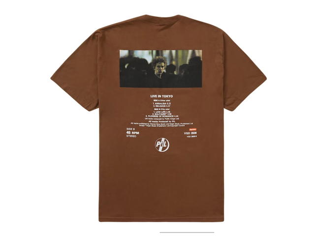 Supreme Supreme PiL Live In Tokyo Tee Brown - view 2