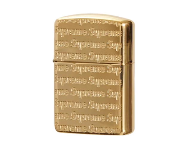 Supreme Supreme Repeat Engraved Zippo Gold - view 1