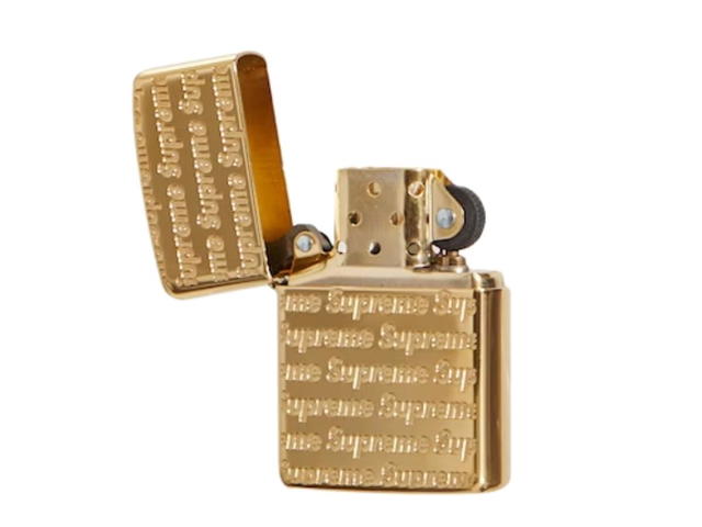 Supreme Supreme Repeat Engraved Zippo Gold - view 2