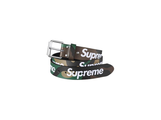 Supreme Supreme Repeat Leather Belt Woodland Camo (SS24) - view 1
