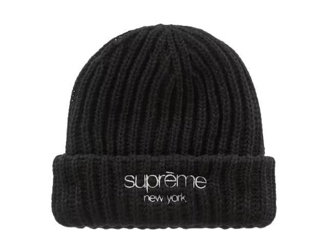 Supreme Supreme Ribbed Beanie Black (FW22) - view 1