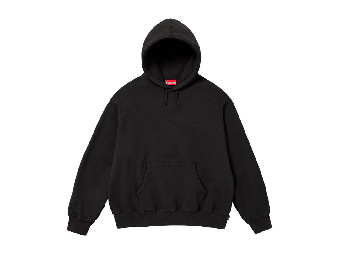 Supreme Supreme Satin Appliqué Hooded Sweatshirt Black (FW23)