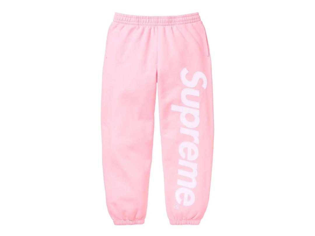 Supreme Supreme Satin Appliqué Sweatpant Light Pink (FW23)