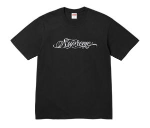 Buy Supreme Script Tee Black (FW24) at Sasom – Authentic and Ready to Ship
