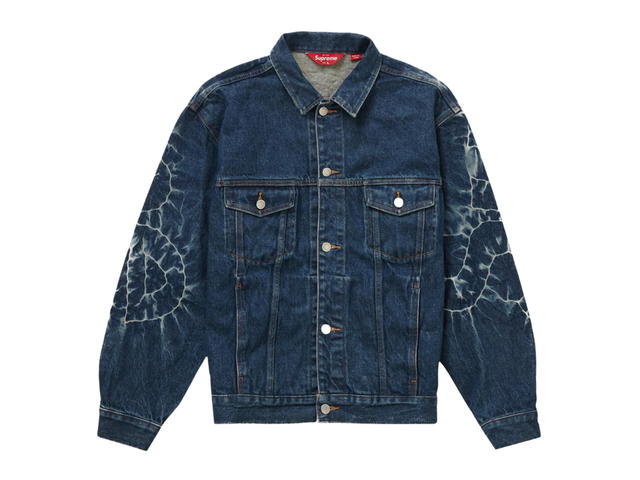 Supreme Supreme Shibori Denim Trucker Jacket Rigid Indigo - view 1