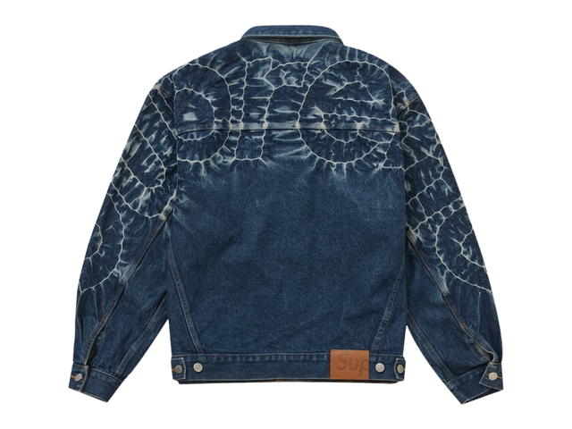 Supreme Supreme Shibori Denim Trucker Jacket Rigid Indigo - view 2