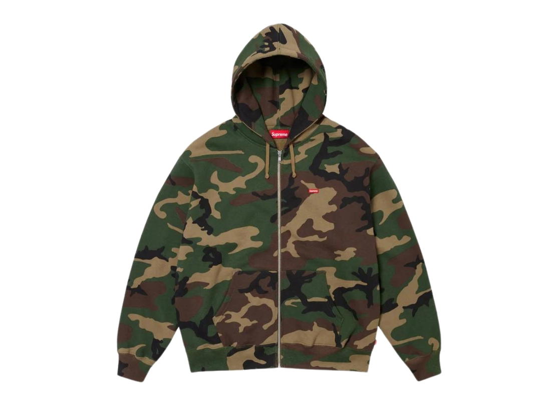 Supreme Supreme Small Box Zip Up Hooded Sweatshirt Woodland Camo (FW24)