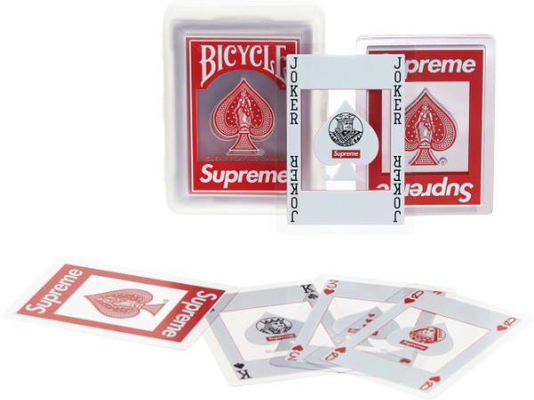 Supreme Supreme Bicycle Clear Playing Cards Red
