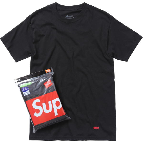 Supreme Supreme Hanes Tagless Tees Black (3 Pack)
