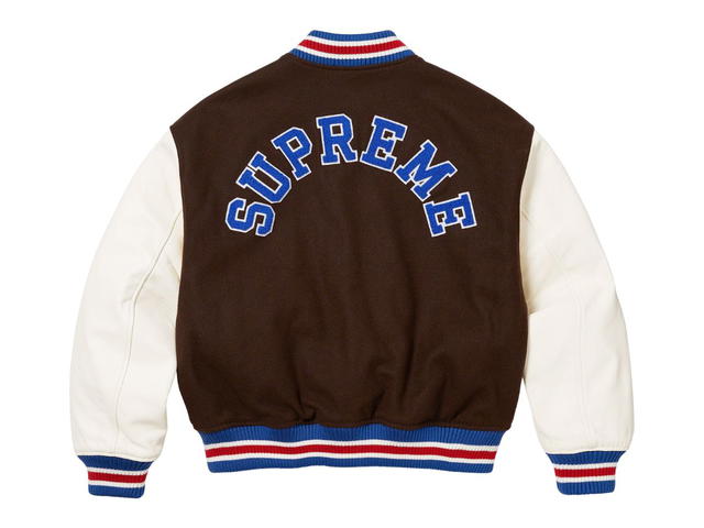 Supreme Supreme Tiger Varsity Jacket Brown (FW23) - view 2