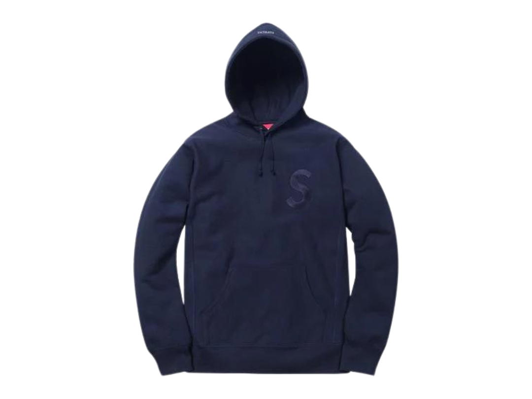 Supreme Supreme Tonal S Logo Hoodie Sweatshirt Navy (FW17)