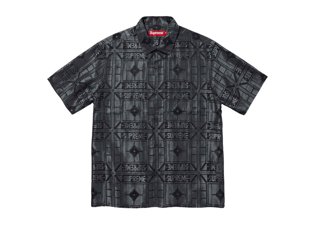 Supreme Supreme Tray Jacquard S/S Shirt Black (SS24)