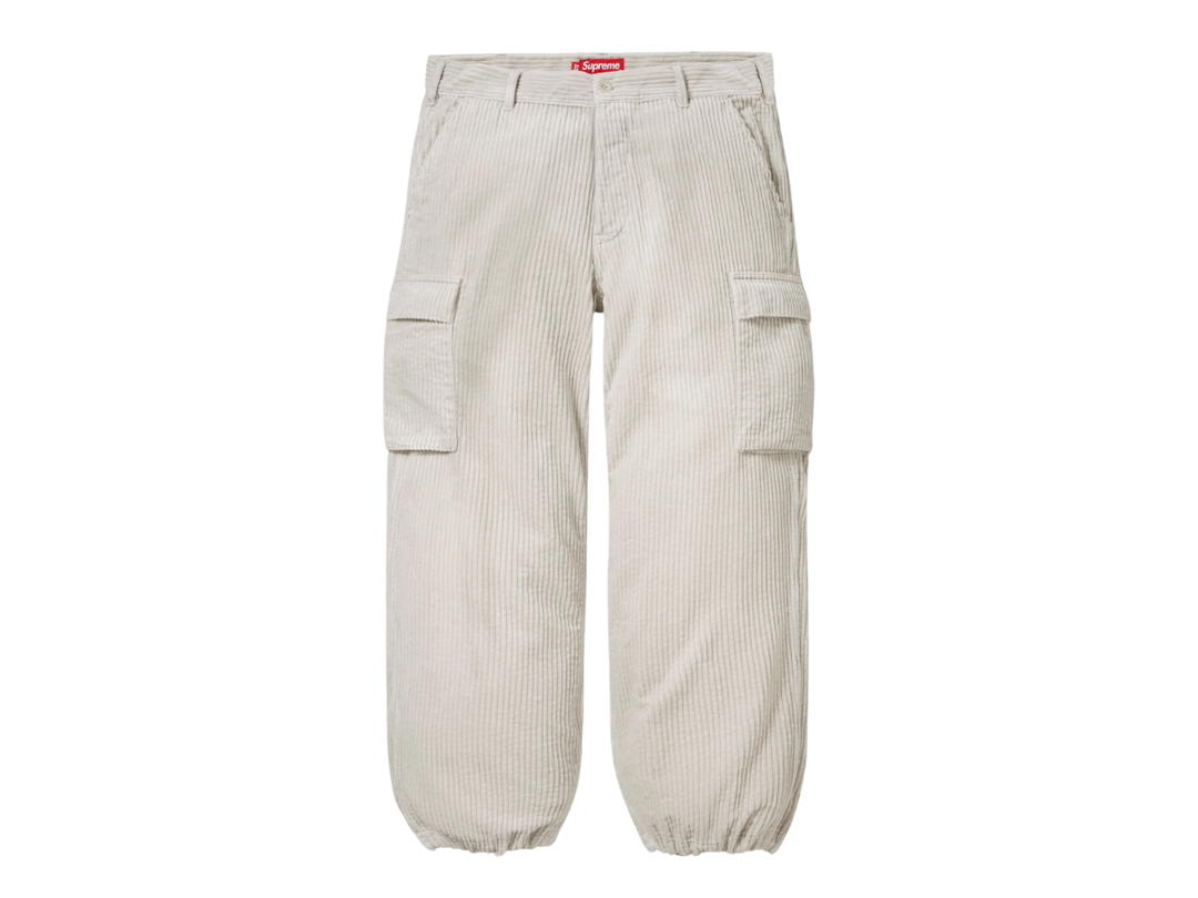 Supreme Supreme Wide Wale Corduroy Cargo Pant Stone (FW24)