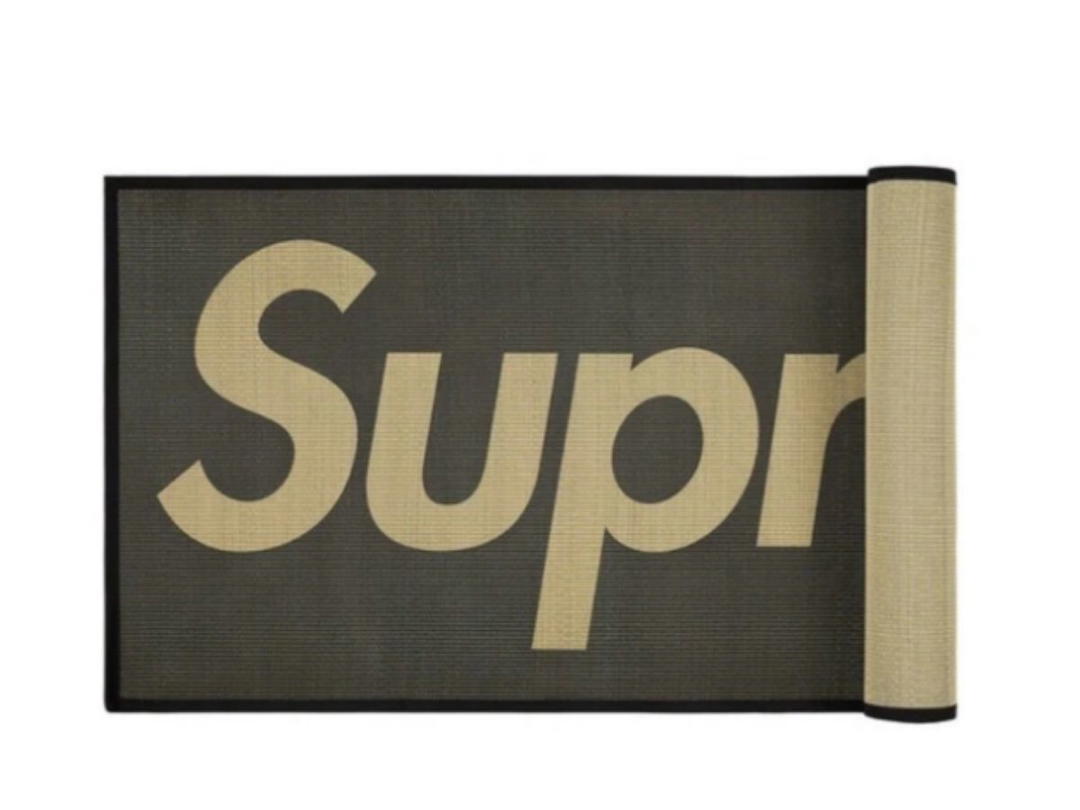 Supreme Supreme Woven Straw Mat Black