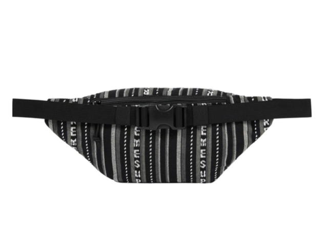 Supreme Supreme Woven Stripe Waist Bag Black - view 2