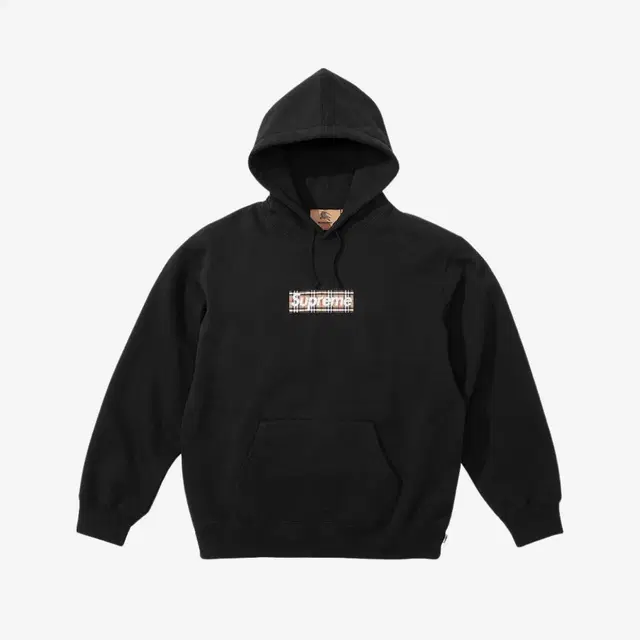 Supreme Supreme x Burberry Box Logo Hooded Sweatshirt Black - 22SS - view 1