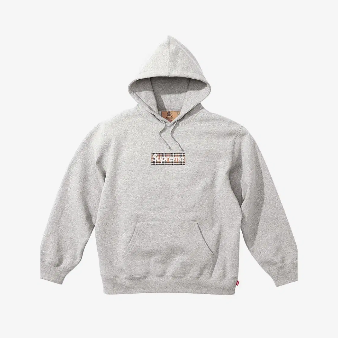 Supreme Supreme x Burberry Box Logo Hooded Sweatshirt Heather Grey - 22SS