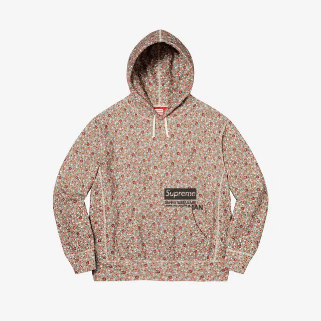 Supreme Supreme x Comme des Garcons Junya Watanabe Man Hooded Sweatshirt Pink Flowers - 21FW - view 1