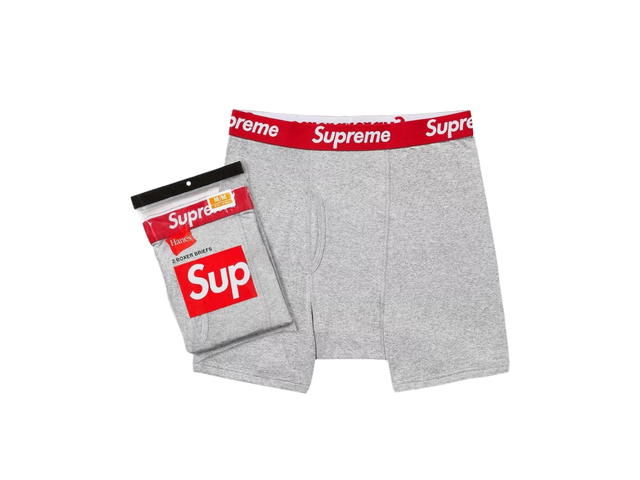 Supreme Supreme x Hanes Boxer Briefs (2 Pack) Heather Grey (SS24) - view 3