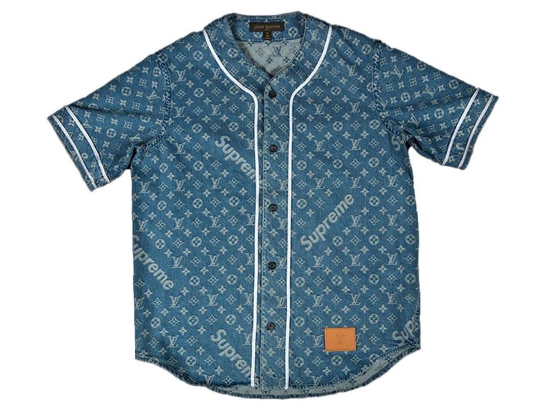 Supreme Supreme X Louis Vuitton Jacquard Denim Baseball Jersey
