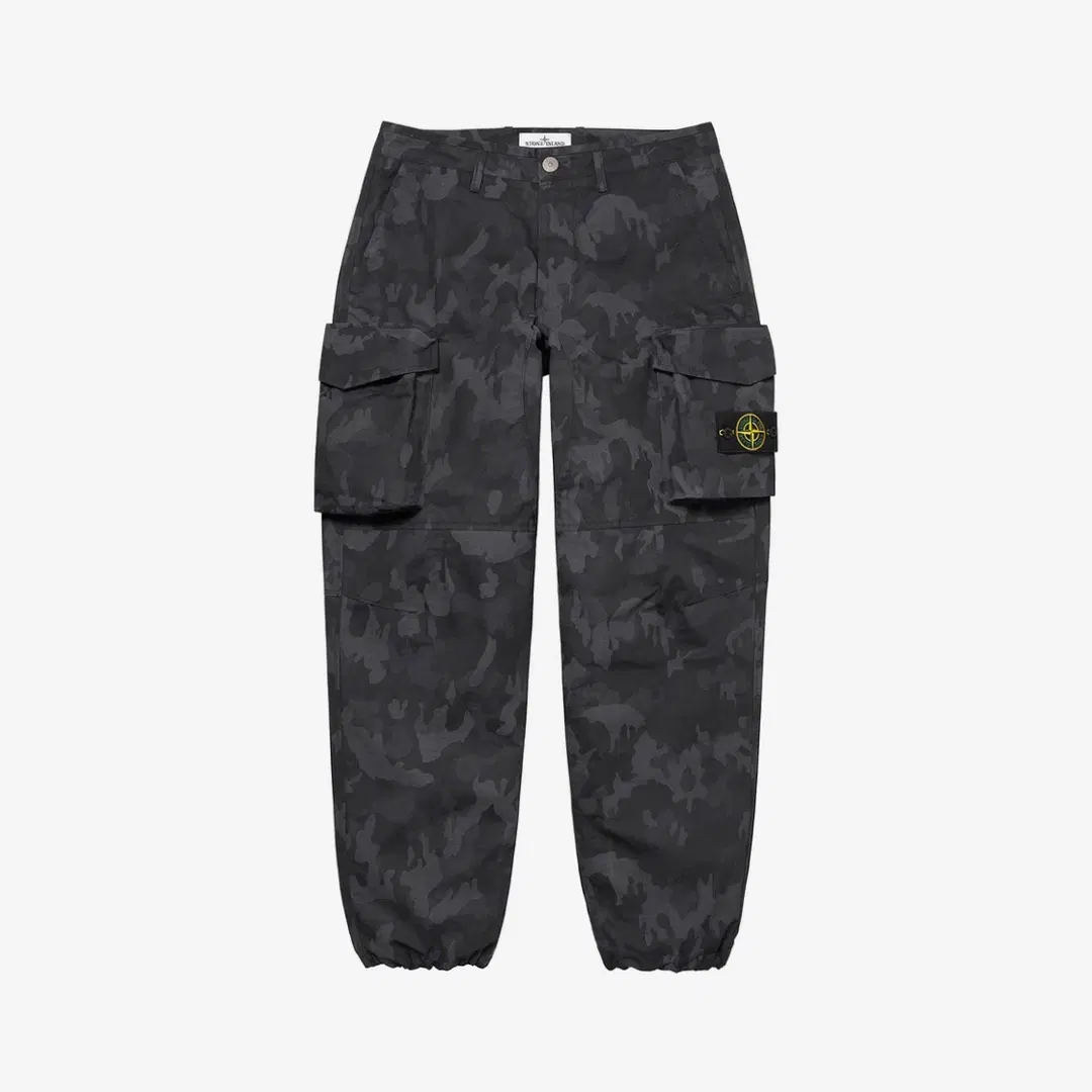 Supreme Supreme x Stone Island Reactive Ice Camo Ripstop Cargo Pants Black - 22SS