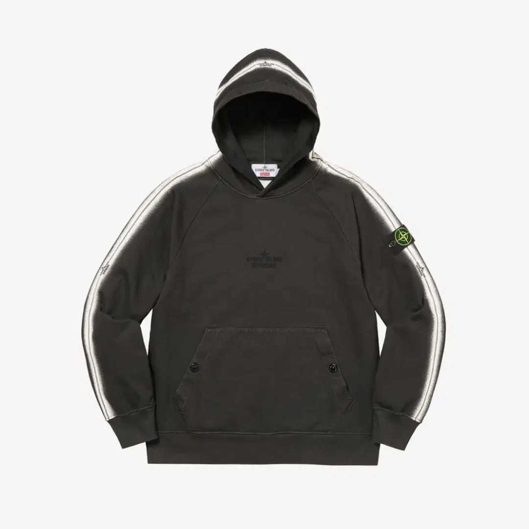 Supreme Supreme x Stone Island Stripe Hooded Sweatshirt Black - 22SS