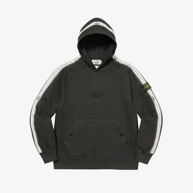 Supreme Supreme x Stone Island Stripe Hooded Sweatshirt Black - 22SS - view 2