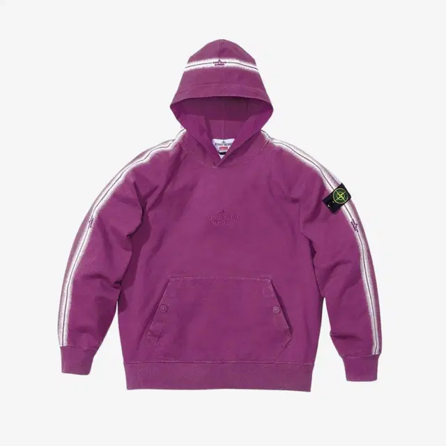 Supreme Supreme x Stone Island Stripe Hooded Sweatshirt Purple - 22SS - view 2