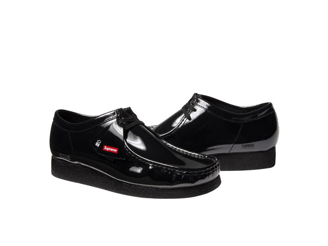 Supreme Clarks x Supreme Wallabee Patent Leather Pack Black (SS24)