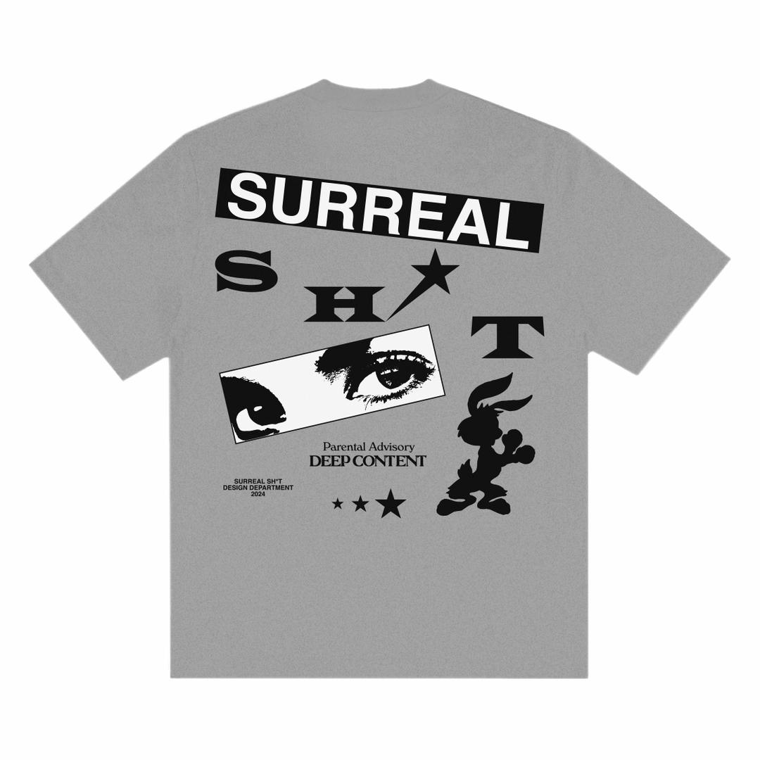 SURREAL SHIT Surreal Shit Deep Tee White Grey