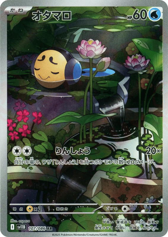 Pokemon Pokemon Tympole AR [SV11B 107/086] Scarlet & Violet "Black Bolt" (JP)