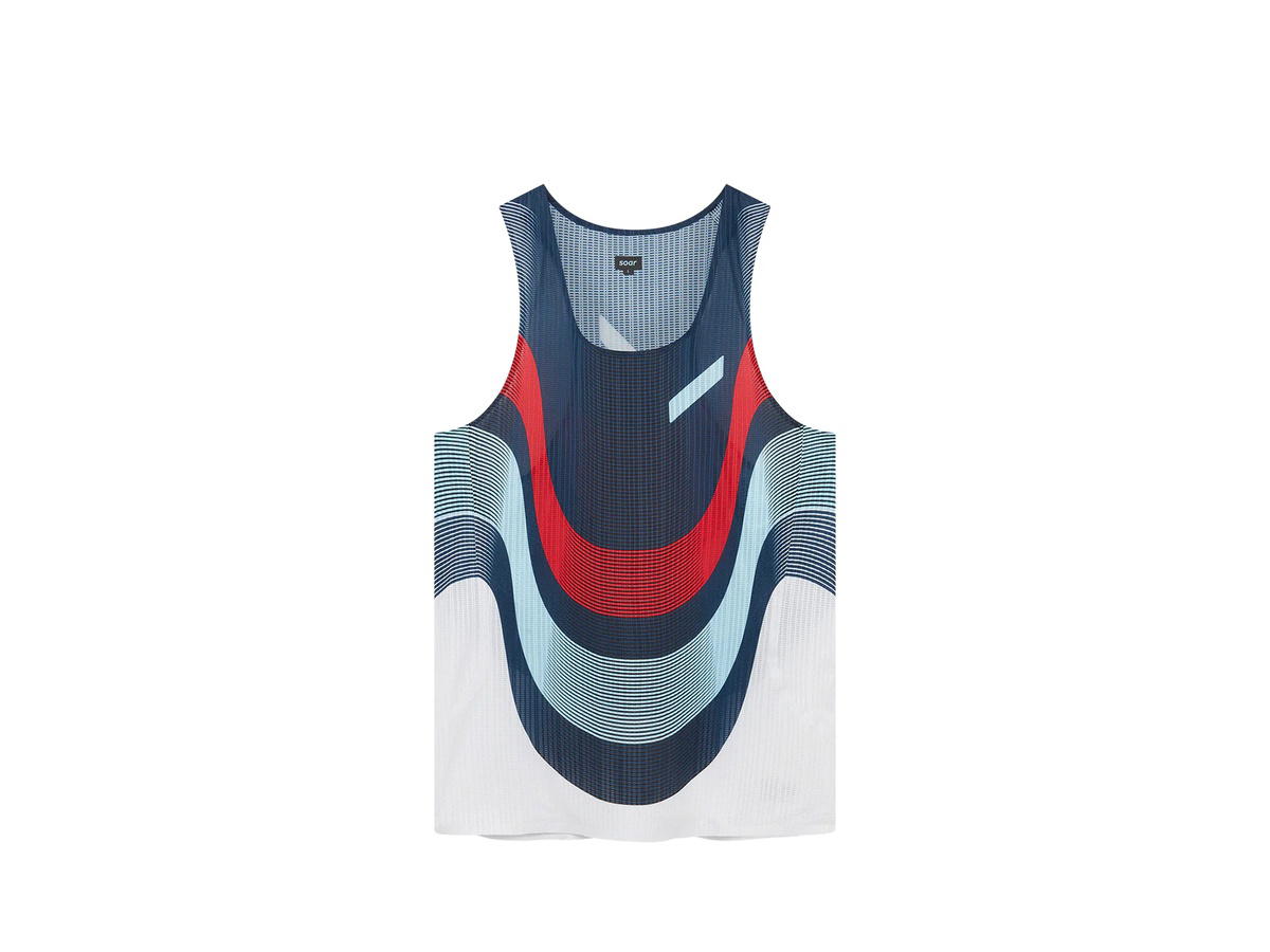 SOAR Running SOAR Running Race Vest 2.0 Print NavyRedWhite Stripe