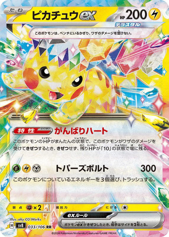 Pokemon Pokemon Pikachu ex RR [SV8 033/106] Scarlet & Violet "Super Electric Breaker" (JP)