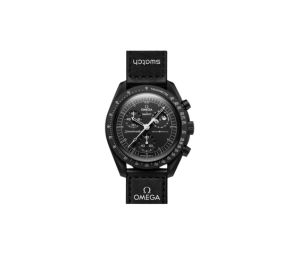 Buy Swatch x Omega Bioceramic Moonswatch Mission To Moonphase Snoopy Black at Sasom – Authentic and Ready to Ship