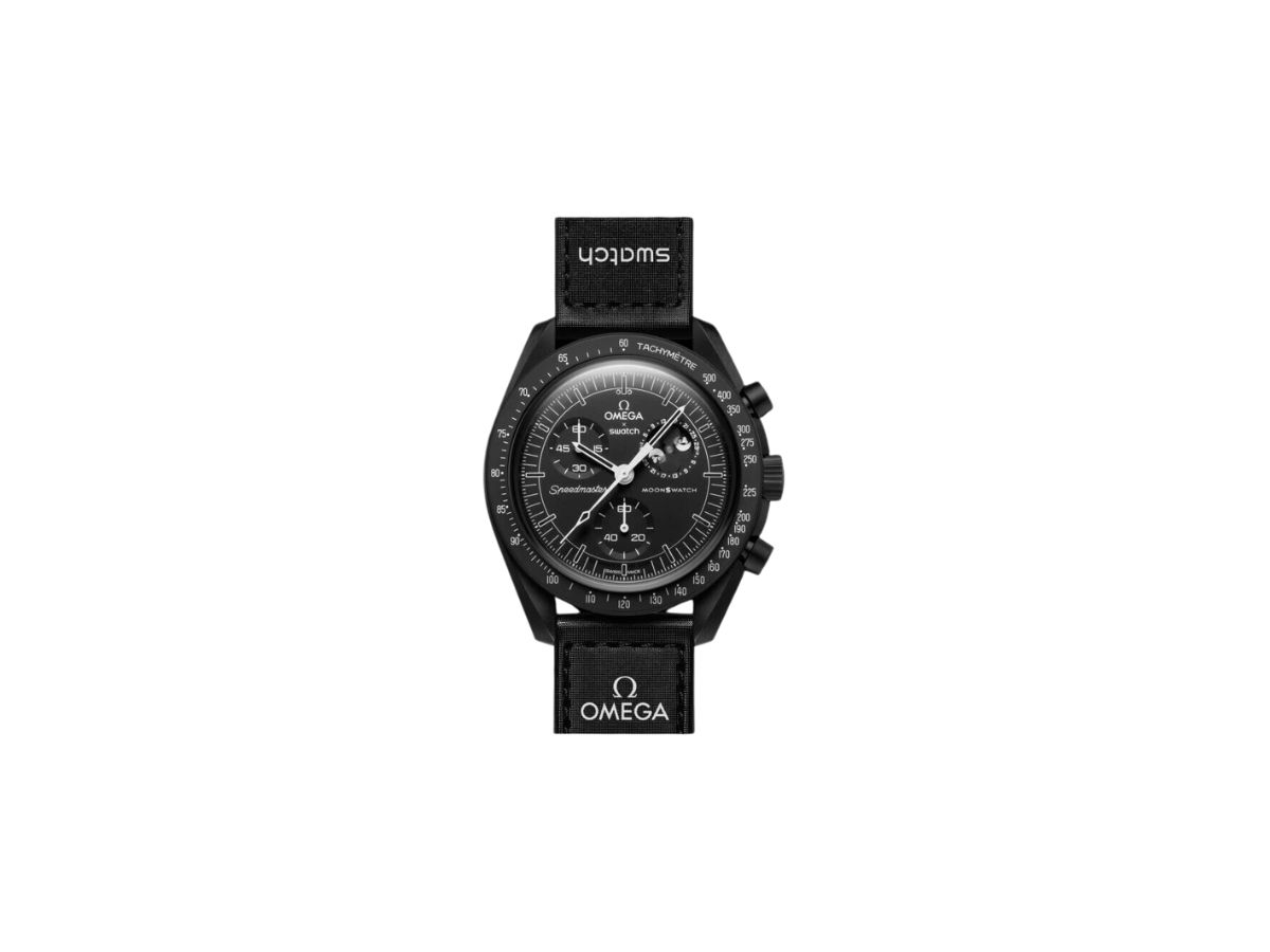 Swatch Swatch x Omega Bioceramic Moonswatch Mission To Moonphase Snoopy Black