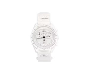 Buy Swatch x Omega Bioceramic Moonswatch Mission To Moonphase Snoopy White at Sasom – Authentic and Ready to Ship