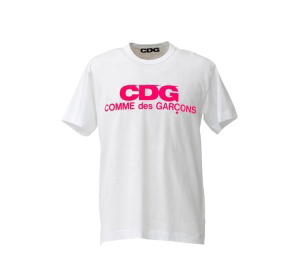 Buy Comme des Garcons CDG Pink Logo White at Sasom – Authentic and Ready to Ship