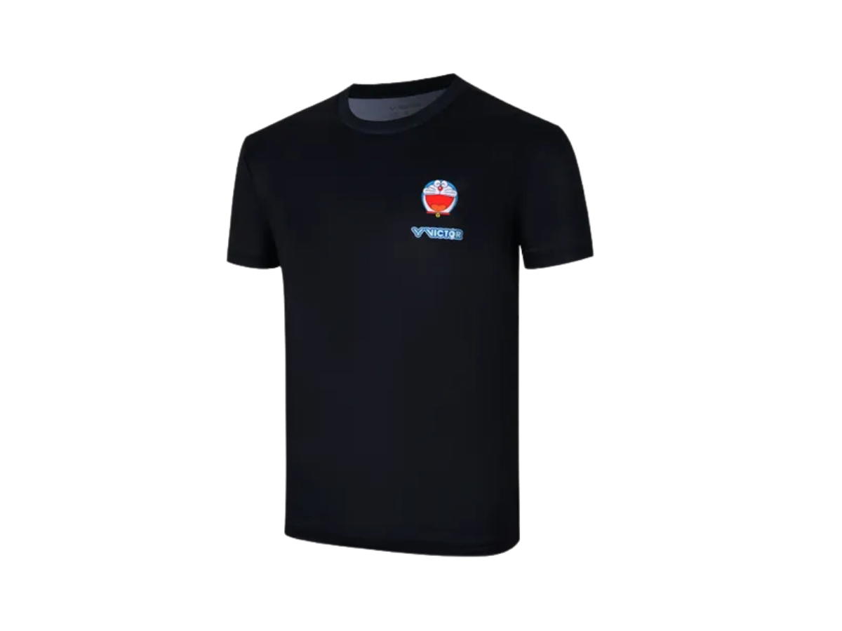 Victor Victor x Doraemon Badminton T-Shirt Black