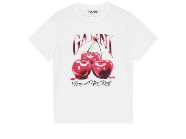Ganni Ganni Jersey T-Shirt White - view 1