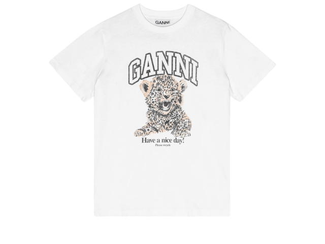 Ganni Ganni Basic Jersey Relaxed T-shirt Leopard - view 1