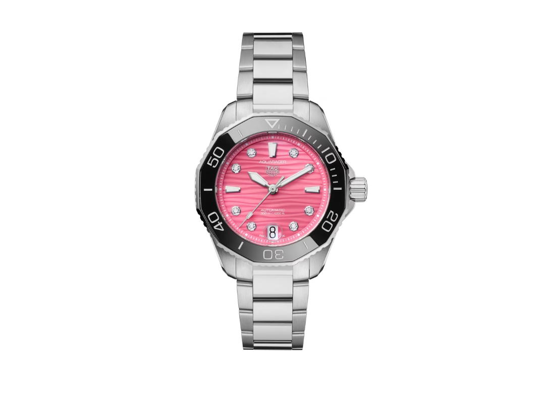 Tag Heuer Tag Heuer Aquaracer Professional 300 Date With Steel & Ceramic 36 MM Pink
