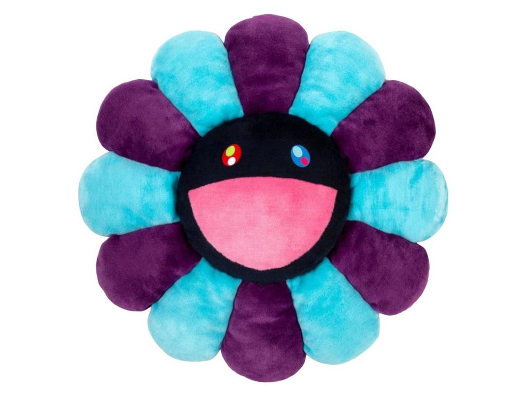 Takashi Murakami Takashi Murakami Pillow Flower Cushion 2m Blue Purplr & Navy
