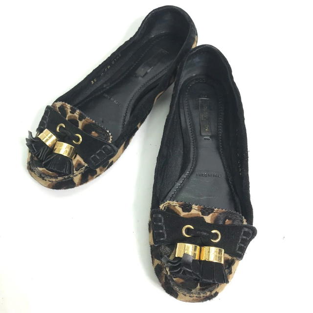 Louis Vuitton 型番不明 Tassel fringe Leopard leopard print leopard Flat shoes Shoespumps - view 2