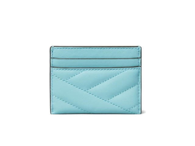 Tory Burch Tory Burch Kira Chevron Card Case Light Celeste - view 3